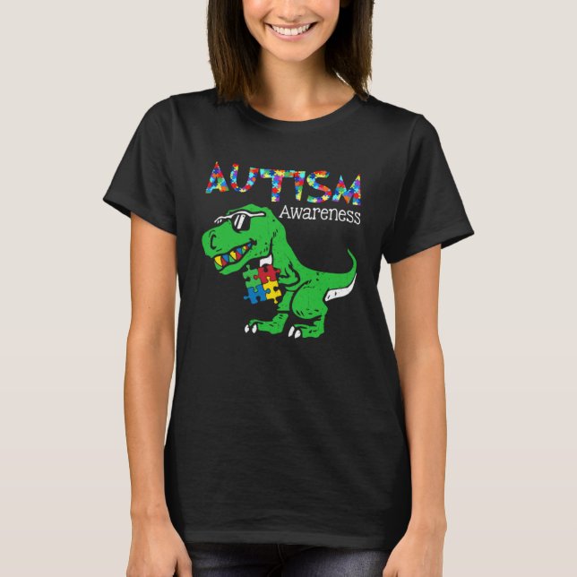 Autism Awareness Dinosaur Its Ok To Be Different B T-Shirt (Front)
