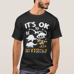 Autism Awareness Dinosaur Kid Boys Its Ok To Be Di T-Shirt