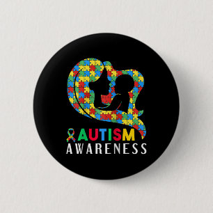 Autism Awareness Disabilities Month Support 2 Inch Round Button
