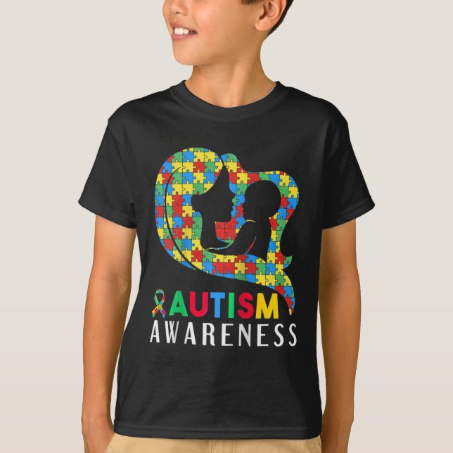 Autism Awareness Disabilities Month Support  T-Shirt (Front)