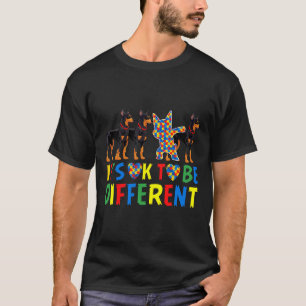 Autism Awareness Doberman Dog Dad And Dog Mom T-Shirt