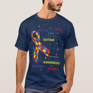 Autism Awareness dots dark T-Shirt