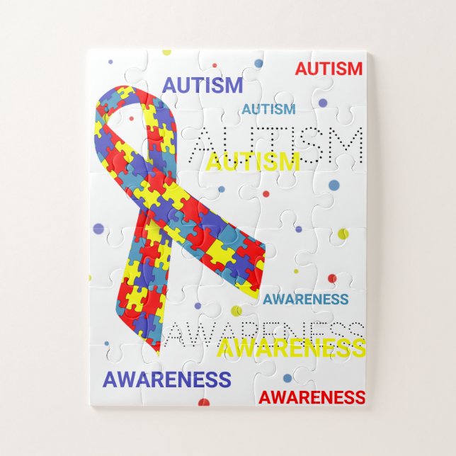 Autism Awareness dots Puzzle (Vertical)