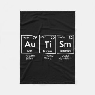 Autism Awareness Elements Periodic  Fleece Blanket
