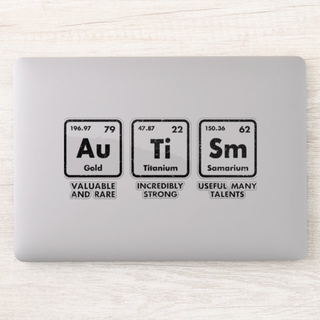 Autism Awareness Elements Periodic Table (Computer)