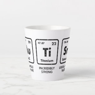 Autism Awareness Elements Periodic Table Latte Mug