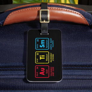Autism Awareness Elements Periodic Table Luggage Tag