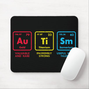 Autism Awareness Elements Periodic Table Mouse Pad