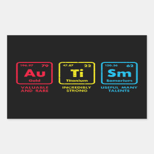 Autism Awareness Elements Periodic Table Sticker