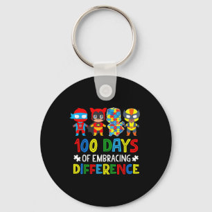 Autism Awareness Embrace Differences 100 Days Of S Keychain