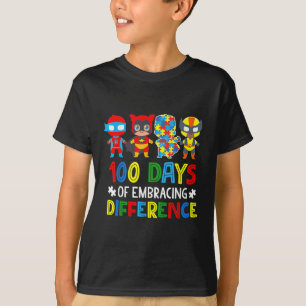 Autism Awareness Embrace Differences 100 Days Of S T-Shirt