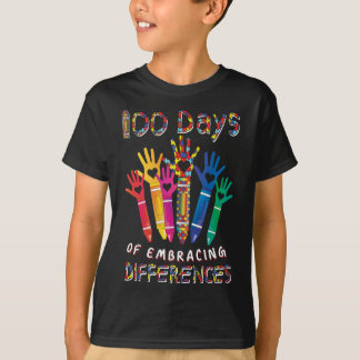 Autism Awareness Embrace Differences 100 Days Of S T-Shirt