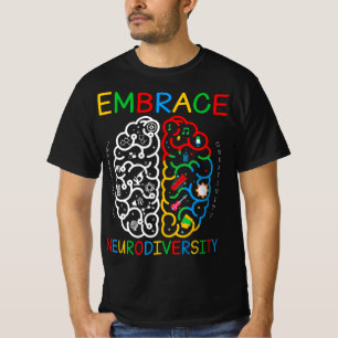 Autism Awareness Embrace Neurodiversity ADHD Auti T-Shirt
