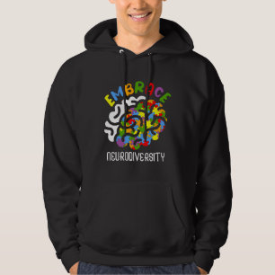Autism Awareness Embrace Neurodiversity Autism Bra Hoodie