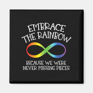 Autism Awareness Embrace The Rainbow Infinity Anti Magnet