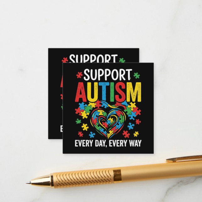 Autism awareness enclosure card (Front/Back In Situ)