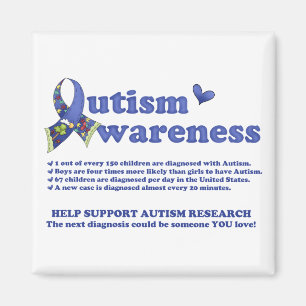 Autism Awareness (facts about Autism) Magnet