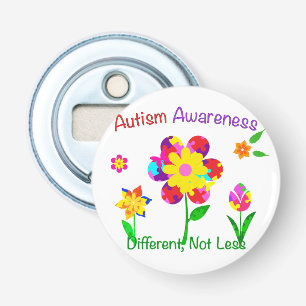 Autism Awareness Flowers Bottle Opener