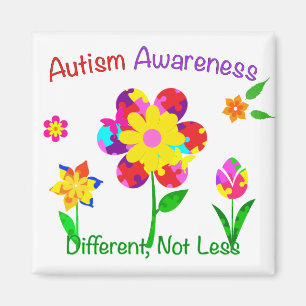 Autism Awareness Flowers Magnet