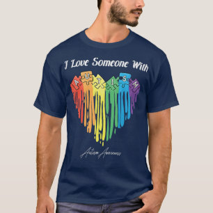 Autism Awareness for Mom Dad Grandma SisterSuppor T-Shirt