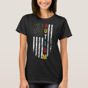 Autism Awareness For Mom Dad Men Women American F T-Shirt