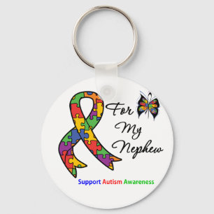 Autism Awareness For My Nephew Keychain