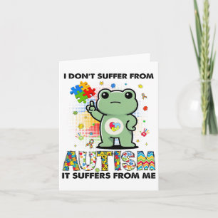 Autism Awareness Funny Frog Meme Autism Support Card