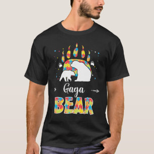 Autism Awareness Gaga Bear Support Autistic Colorf T-Shirt