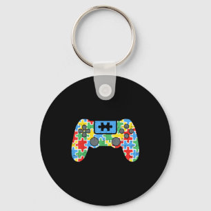 Autism Awareness Game Controller Shirt Autistic Ga Keychain