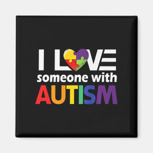 Autism Awareness Gift Autism Mom I Love Someone Wi Magnet
