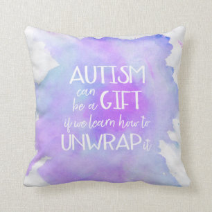 Autism Awareness Gift Expression Throw Pillow