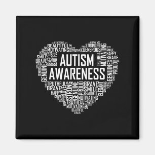 Autism Awareness Gift Heart Proud Support Month Gi Magnet