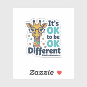 Autism Awareness Giraffe It’s OK to Be Different S