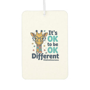 Autism Awareness Giraffe It’s OK to Be Different S Air Freshener