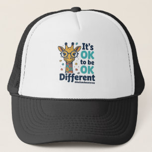 Autism Awareness Giraffe It’s OK to Be Different S Trucker Hat