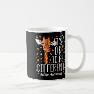 Autism Awareness Giraffe Its Ok To Be Different Au Coffee Mug