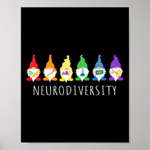 Autism Awareness Gnome Neurodiversity Gifts For Wo Poster