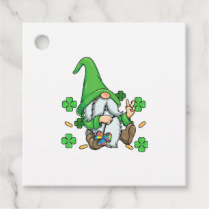 Autism Awareness Gnomes Shamrock St Patricks Day   Favour Tags