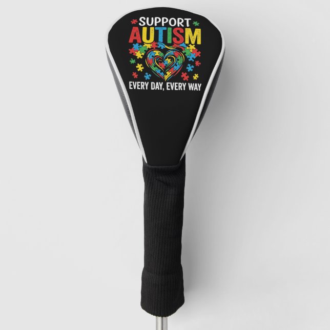 Autism awareness golf head cover (Front)