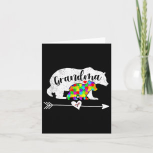 Autism Awareness Grandma Bear Support Autistic Adu Card