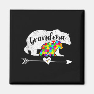 Autism Awareness Grandma Bear Support Autistic Adu Magnet