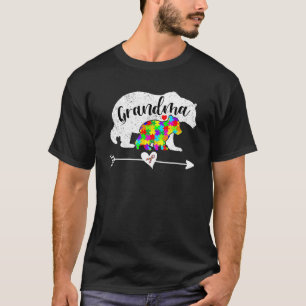 Autism Awareness Grandma Bear Support Autistic Adu T-Shirt