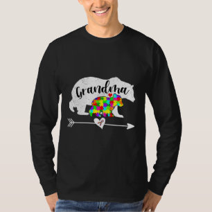 Autism Awareness Grandma Bear Support Autistic Adu T-Shirt