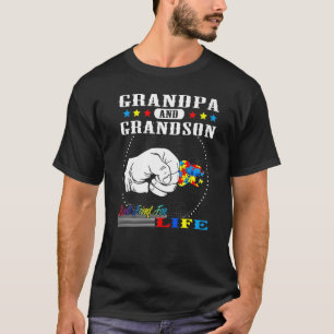Autism Awareness Grandpa Grandson Best Friend for  T-Shirt