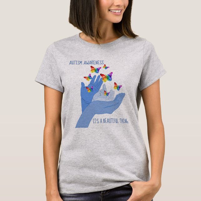 Autism Awareness Group Of Butterflies T-Shirt (Front)