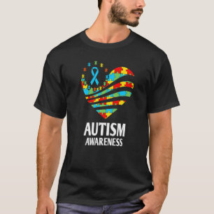 Autism Awareness Heart Support Autistic Women Me T-Shirt