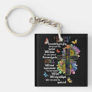 Autism Awareness I Can Only Imagine Jesus Faith Keychain
