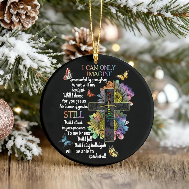 Autism Awareness I Can Only Imagine Jesus Faith T- Ceramic Ornament (Creator Uploaded)