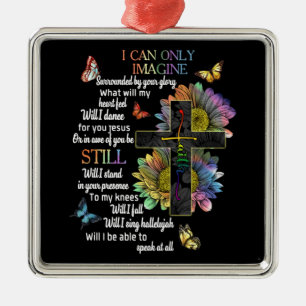 Autism Awareness I Can Only Imagine Jesus Faith T- Metal Ornament