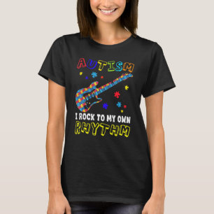 Autism Awareness I Rock To My Own Rhythm Guitar Mu T-Shirt